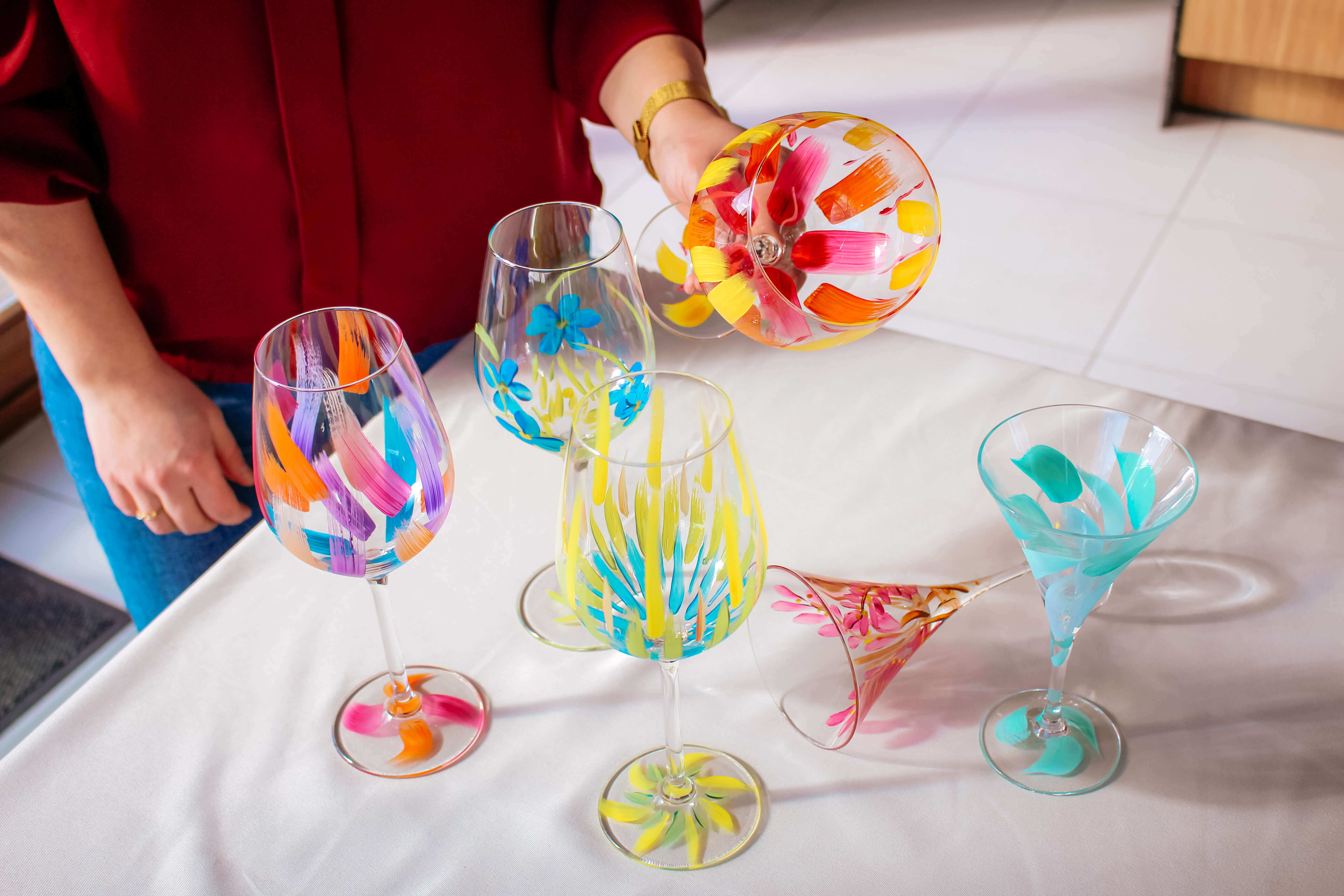 Glas paint & sip inspiratie