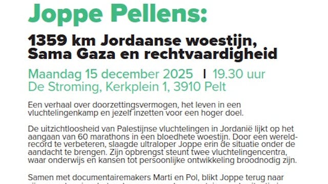 Een verhaal over doorzettingsvermogen, het leven in een vluchtelingenkamp en jezelf inzetten voor een hoger doel.