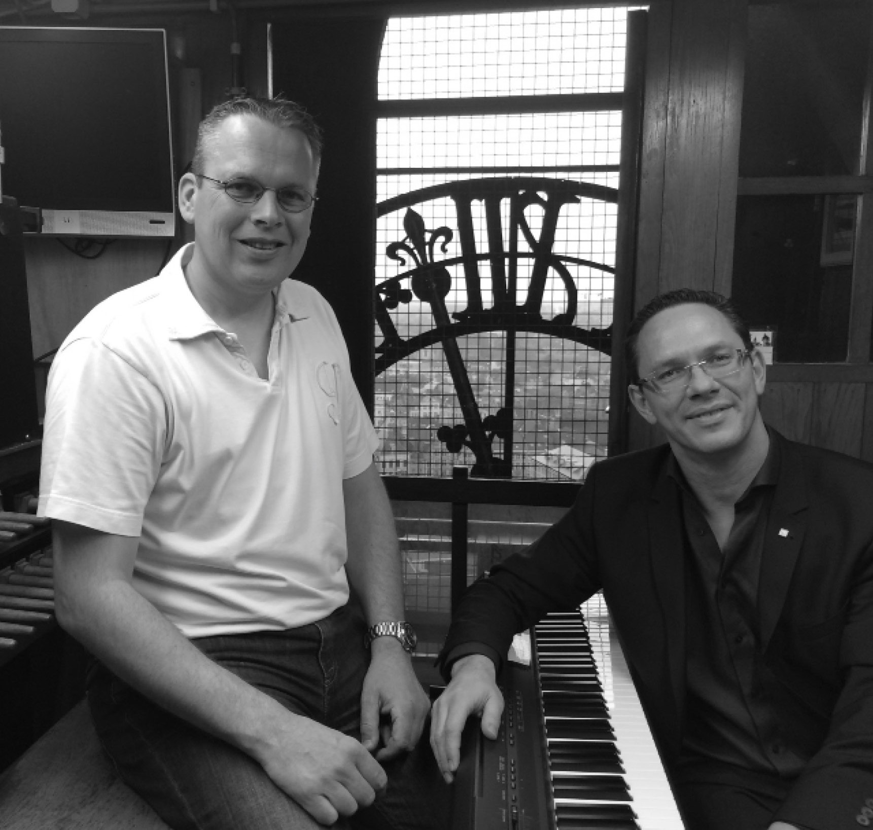 Kenneth Theunissen en Stefan Meylaers op de piano