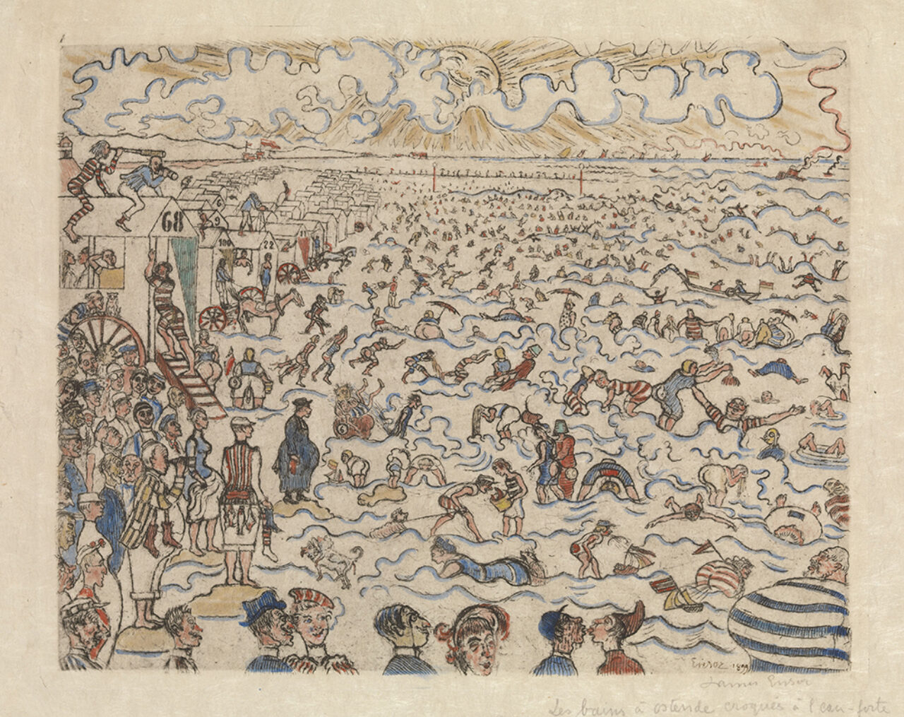 Ensor James, De baden in Oostende, 1899, MSK Gent