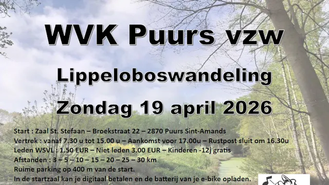 Mooie afgepijlde wandeltocht langs een maximum van onverharde paadjes. 3-5-10-15-20-25-30 KM Vanaf 10 km wandel je richting Londerzeel. Verzorgde rustpost. We hopen jullie massaal te mogen verwelkomen.