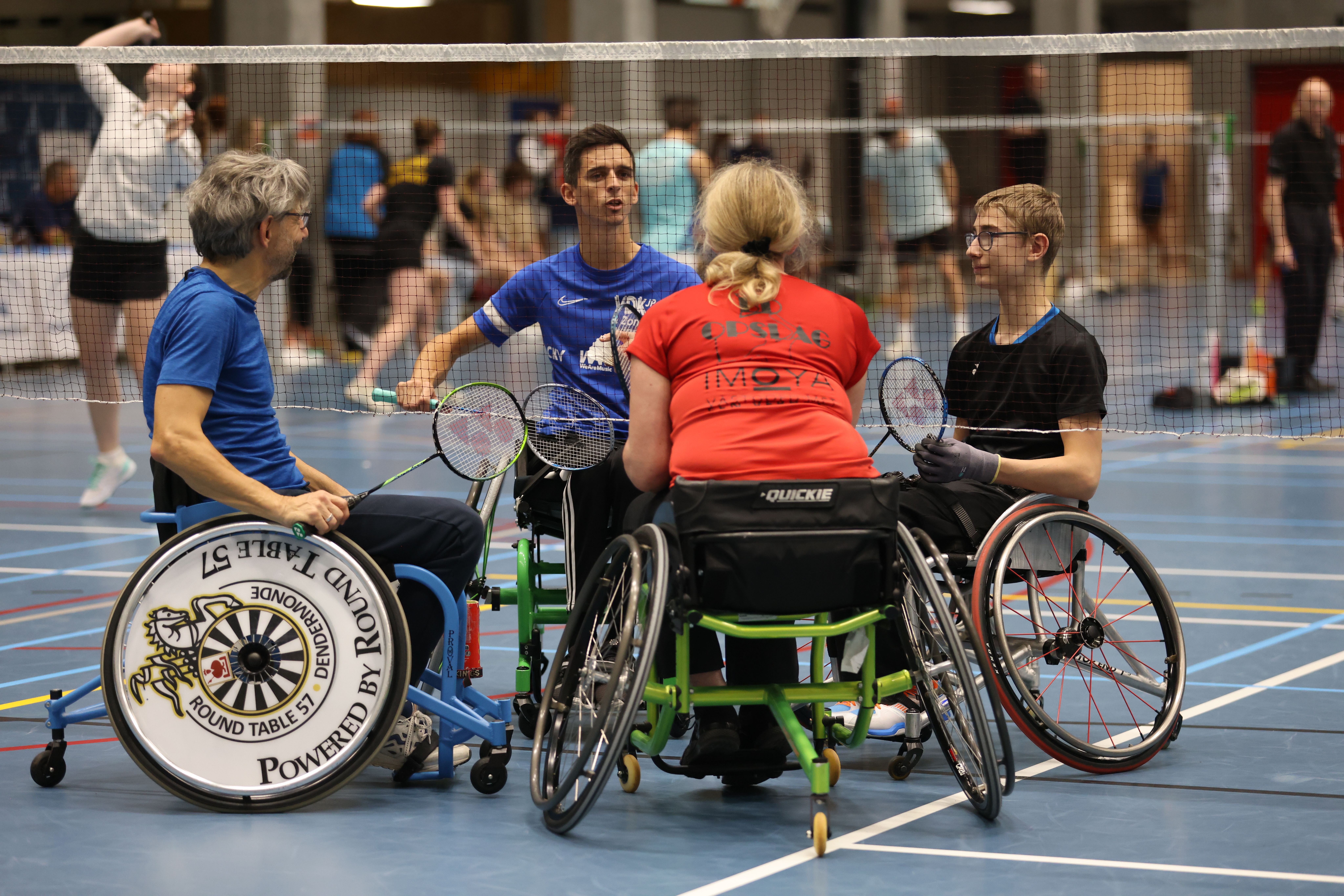 Rolstoelbadmintonners