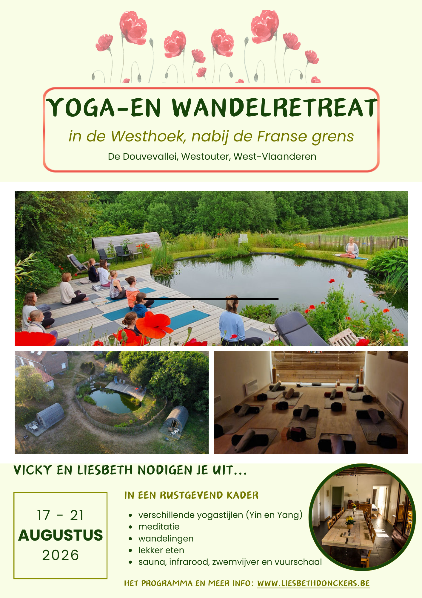 Yoga en-wandelretreat  op prachtige locatie in de natuur
