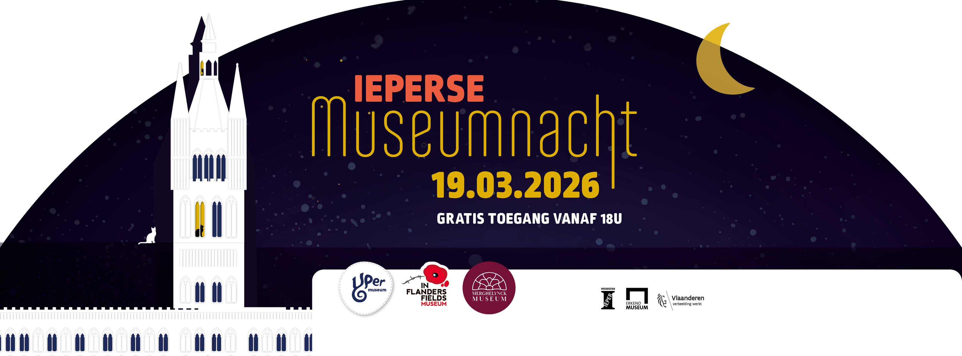 Affichebeeld van de Ieperse Museumnacht