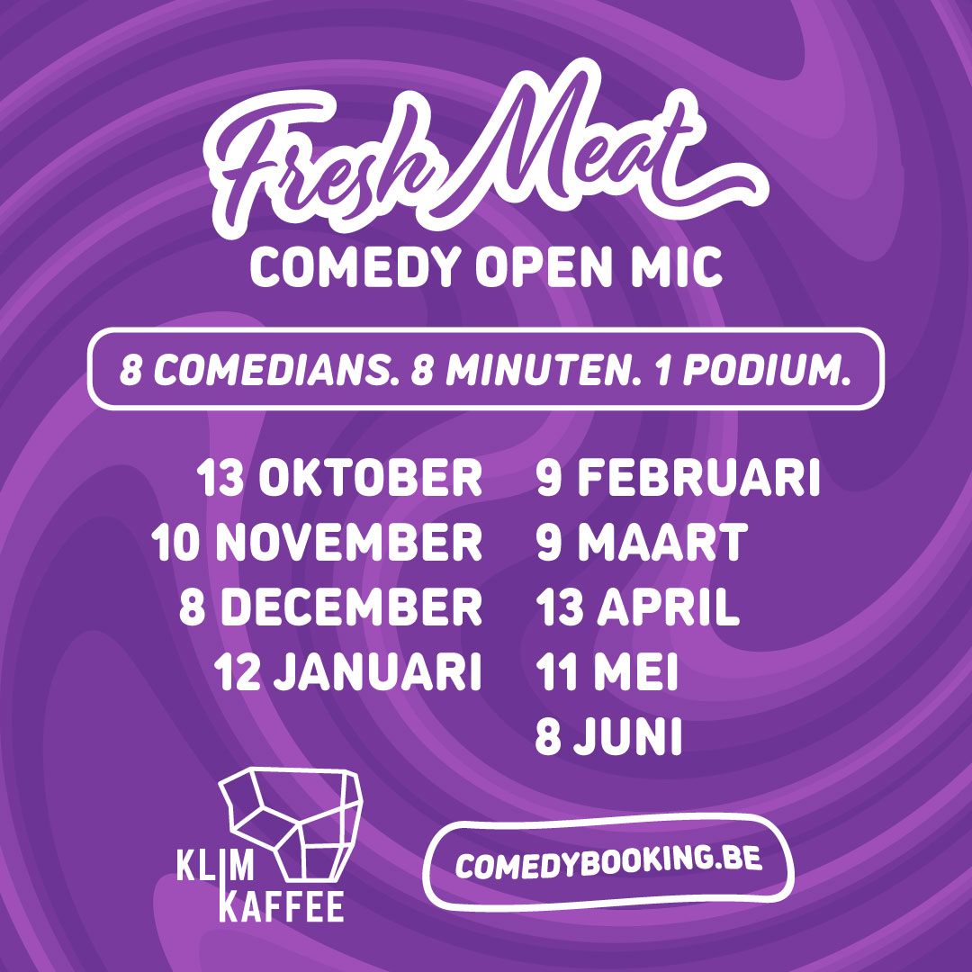 Fresh Meat Comedy Open Mic bij KlimKaffee in Mechelen