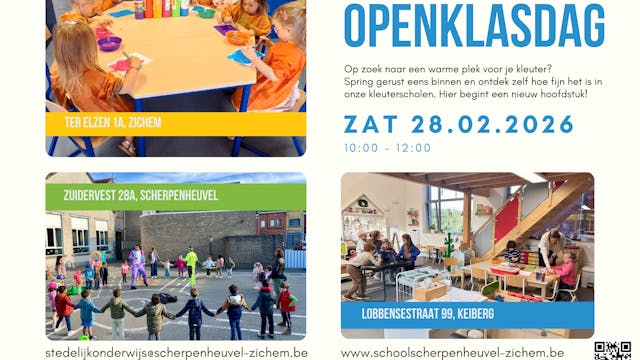 Affiche openklasdag Stedelijke basisscholen S-Z