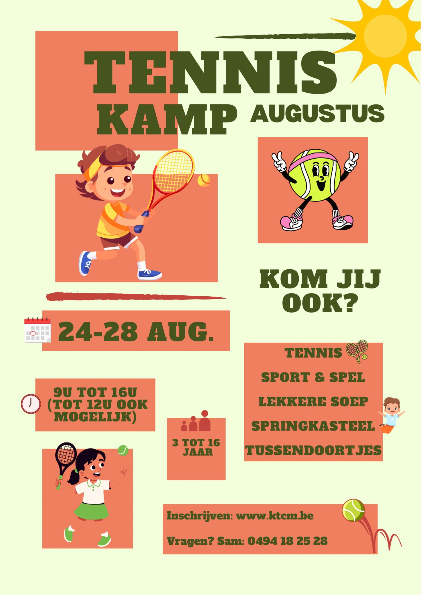 Affiche tenniskamp 
