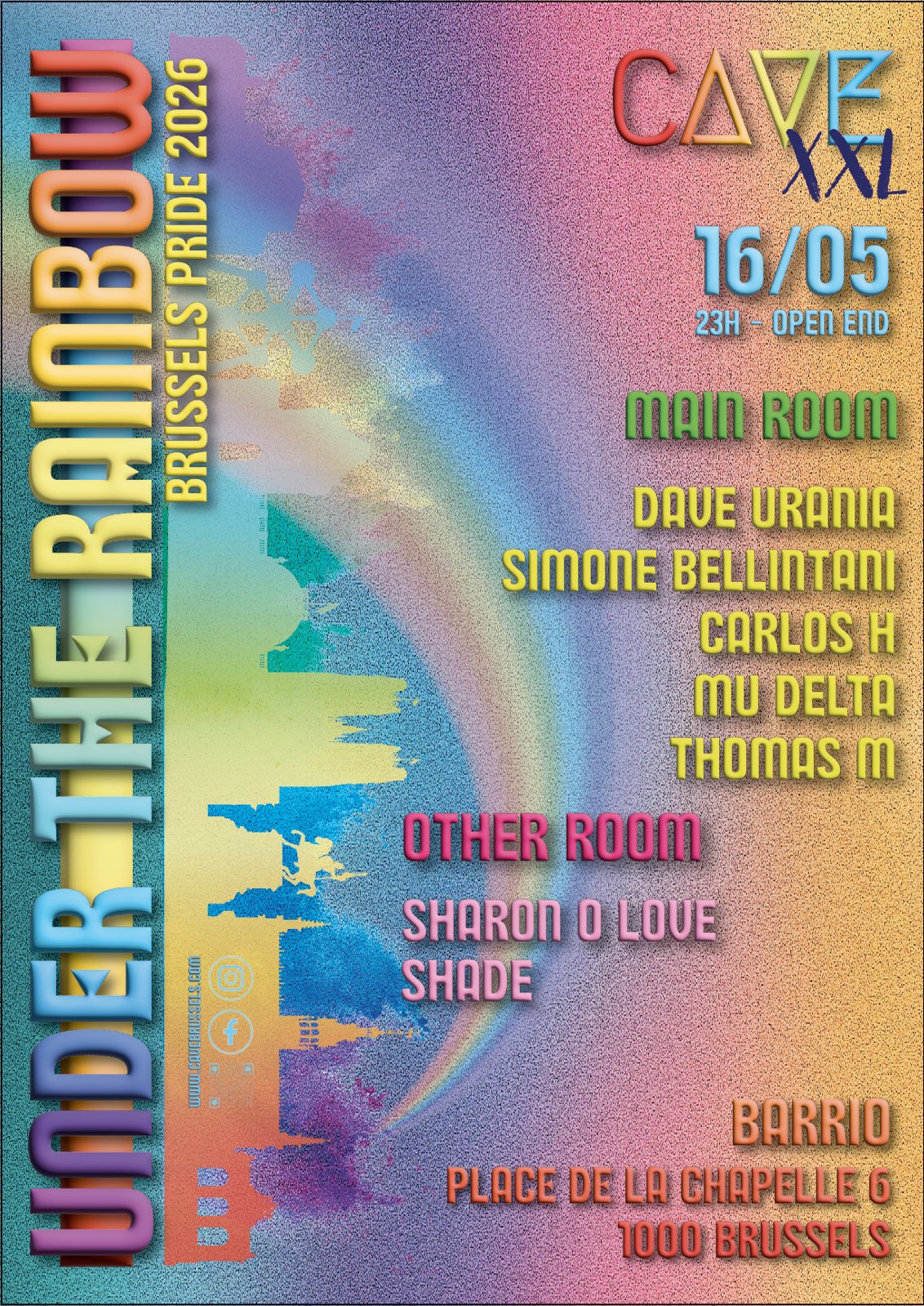CAVE - UNDER THE RAINBOW (Brussels Pride 2026 XXL Edition)