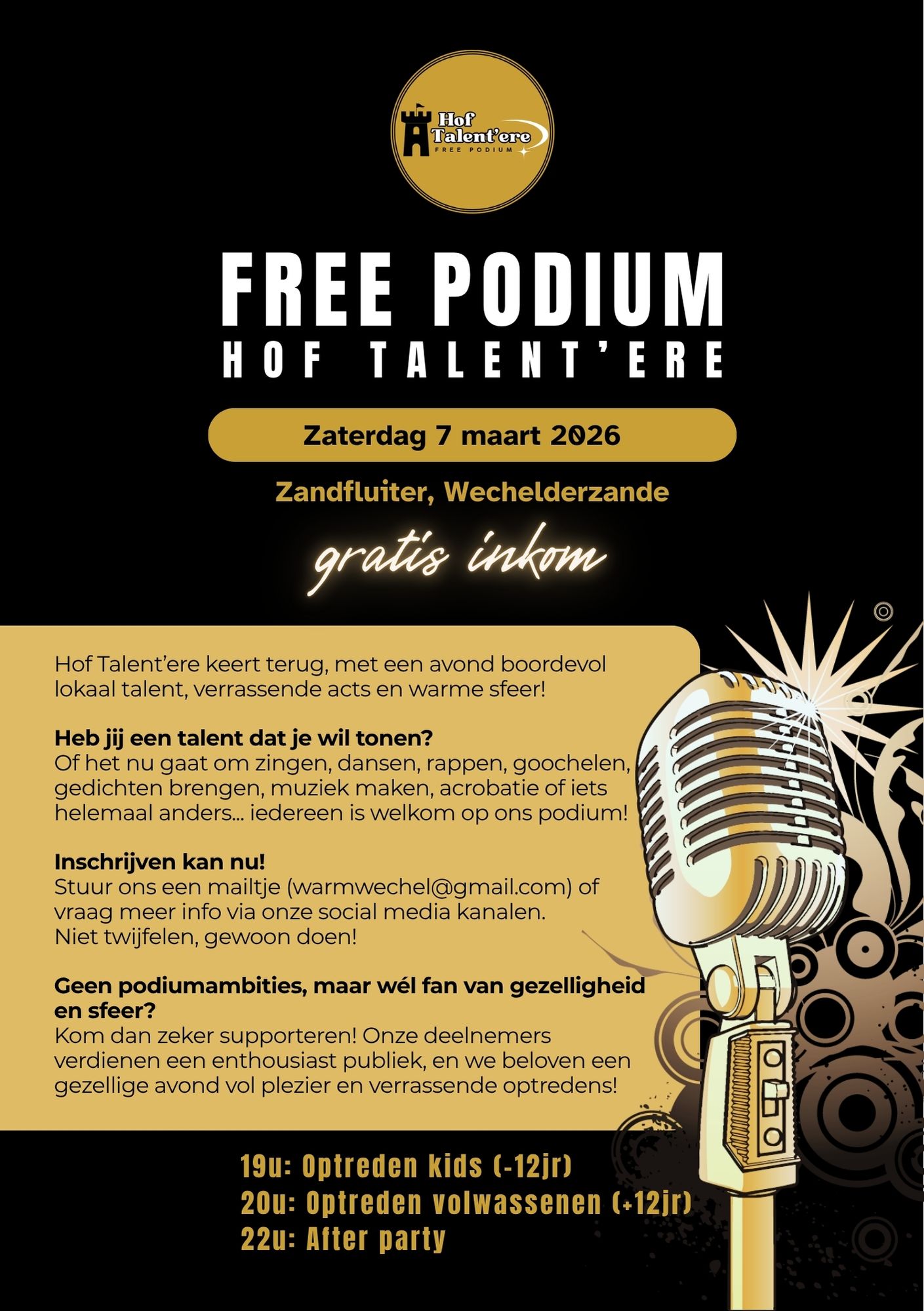 flyer Hof Talent'ere