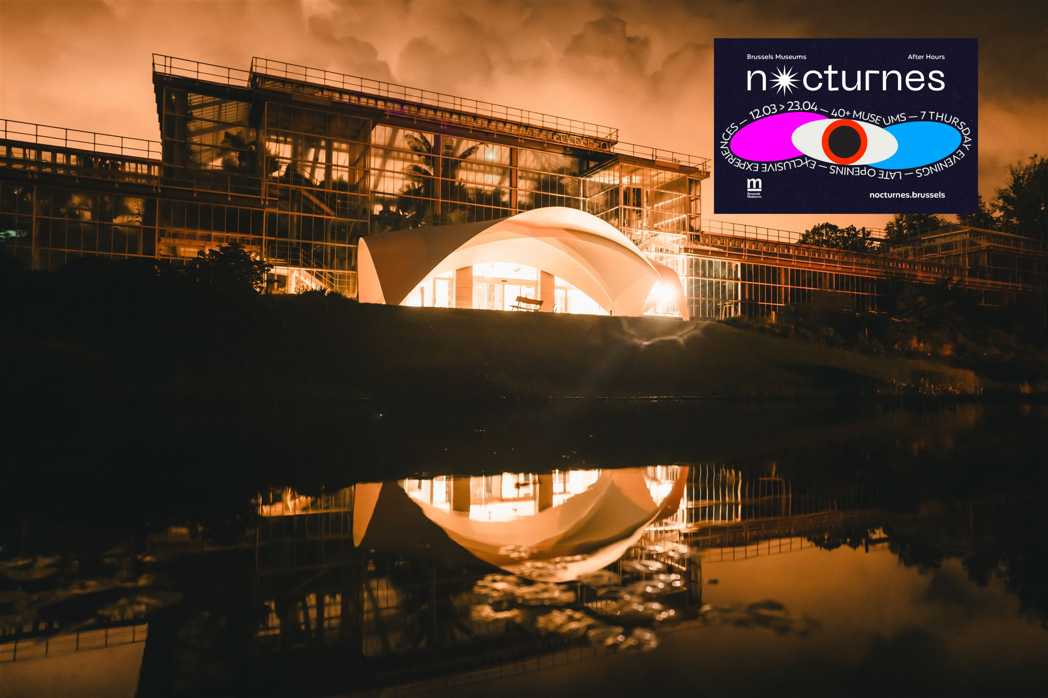 Plantenpaleis in het donker