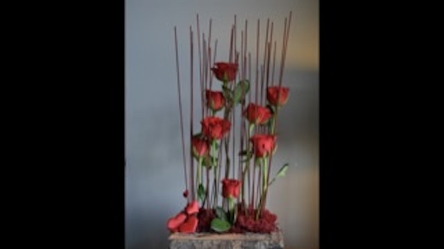 Bloemschikken in kader van Valentijn
