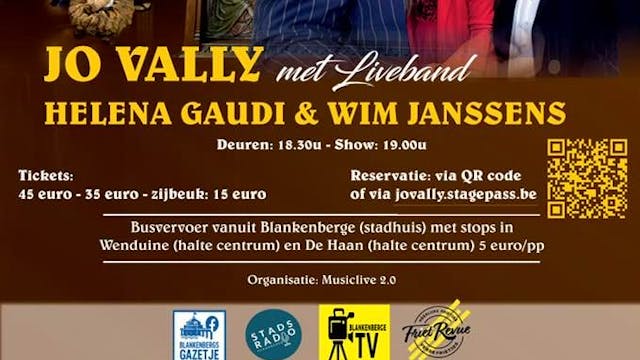 Affiche Jo Vally Kerst kerkconcert