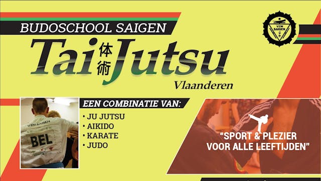 Flyer van Saigen vzw de Ju-Jitsu & Tai-Jutsu school