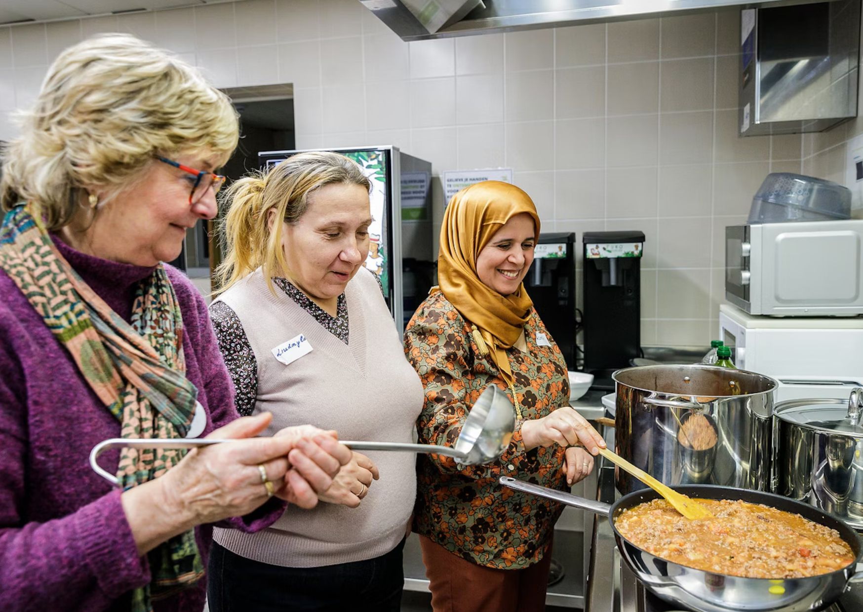 Conversatie in de keuken