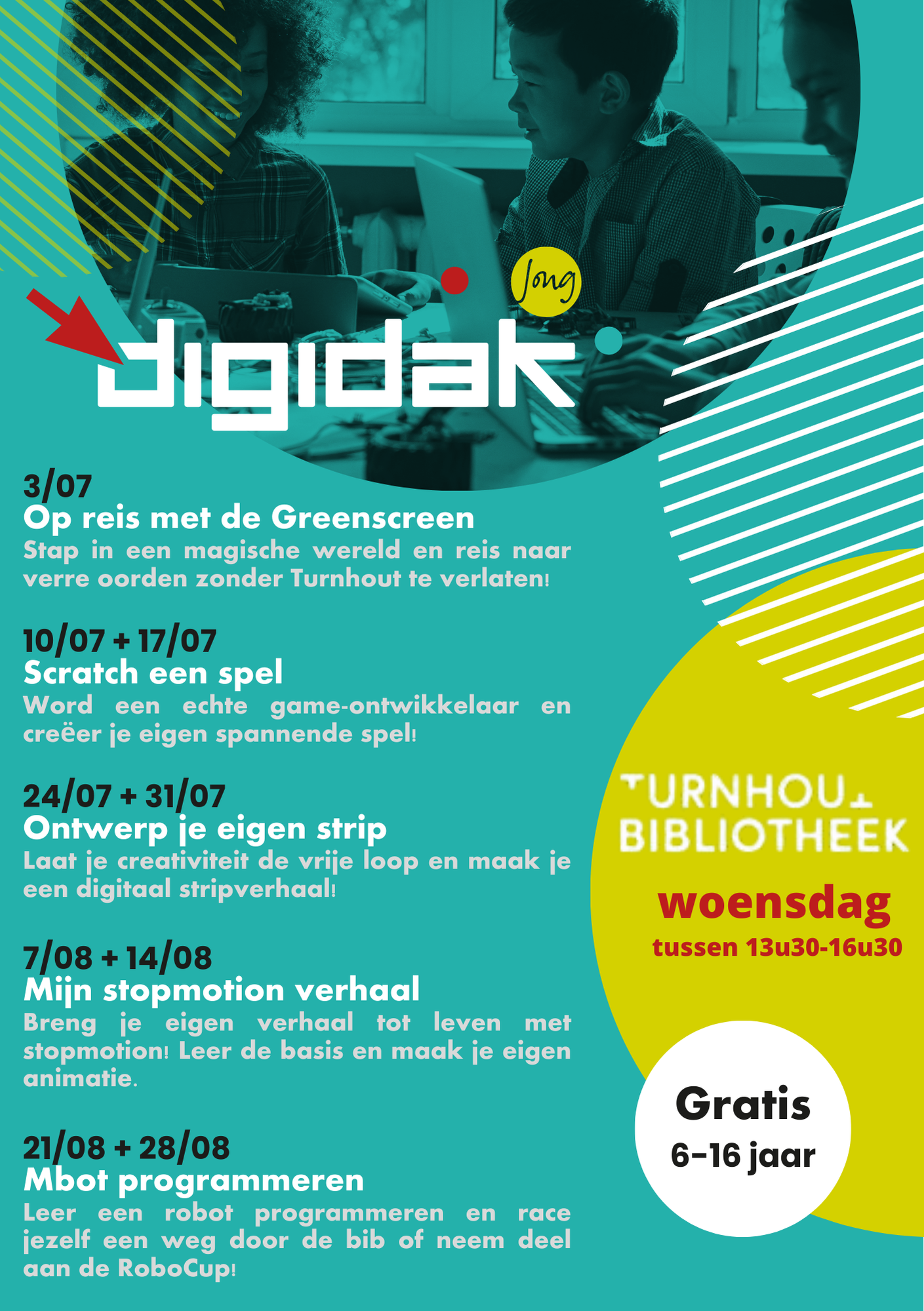 Elke woensdag namiddag leuke digitale activiteiten