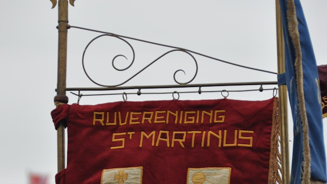 Standaard van de LRV Sint-Martinus ruiters uit Zomergem