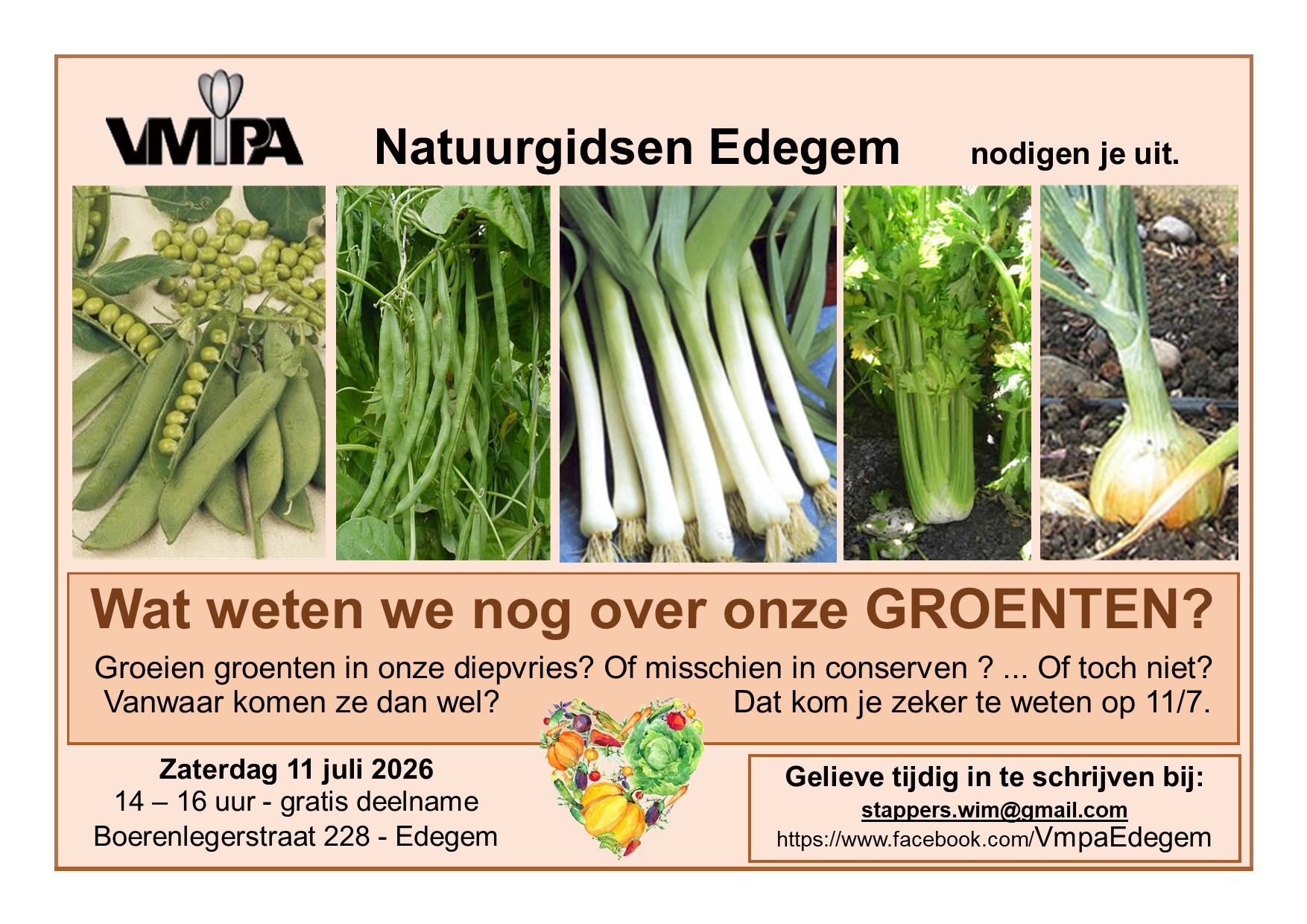 Uitnodigung - Wat weten we nog over onze GROENTEN - 11 juli 2026
