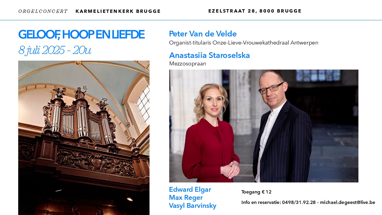 Flyer concert Karmelietenkerk 8 juli