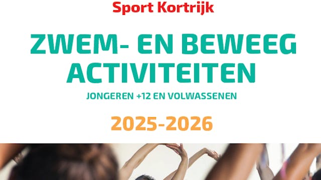 ZWEM- EN BEWEEGACTIVITEITEN JONGEREN +12 EN VOLWASSENEN 2025-2026