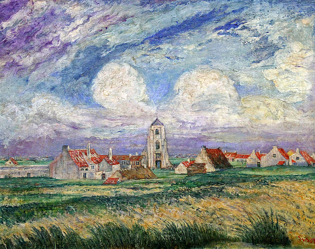 Gezicht op Mariakerke, James Ensor (1901) - collectie Mu.ZEE