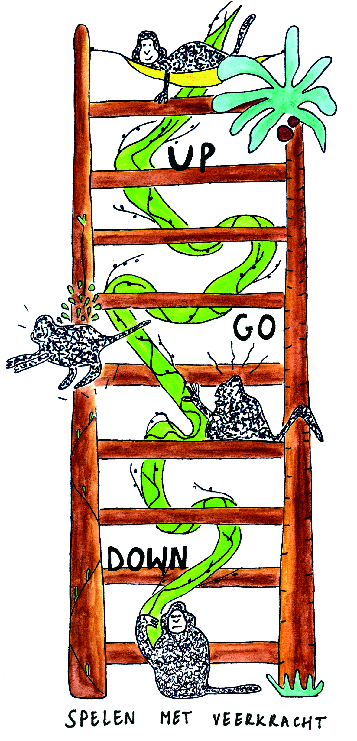 Veerkrachtladder - Up-Go-Down: Spelen met veerkracht