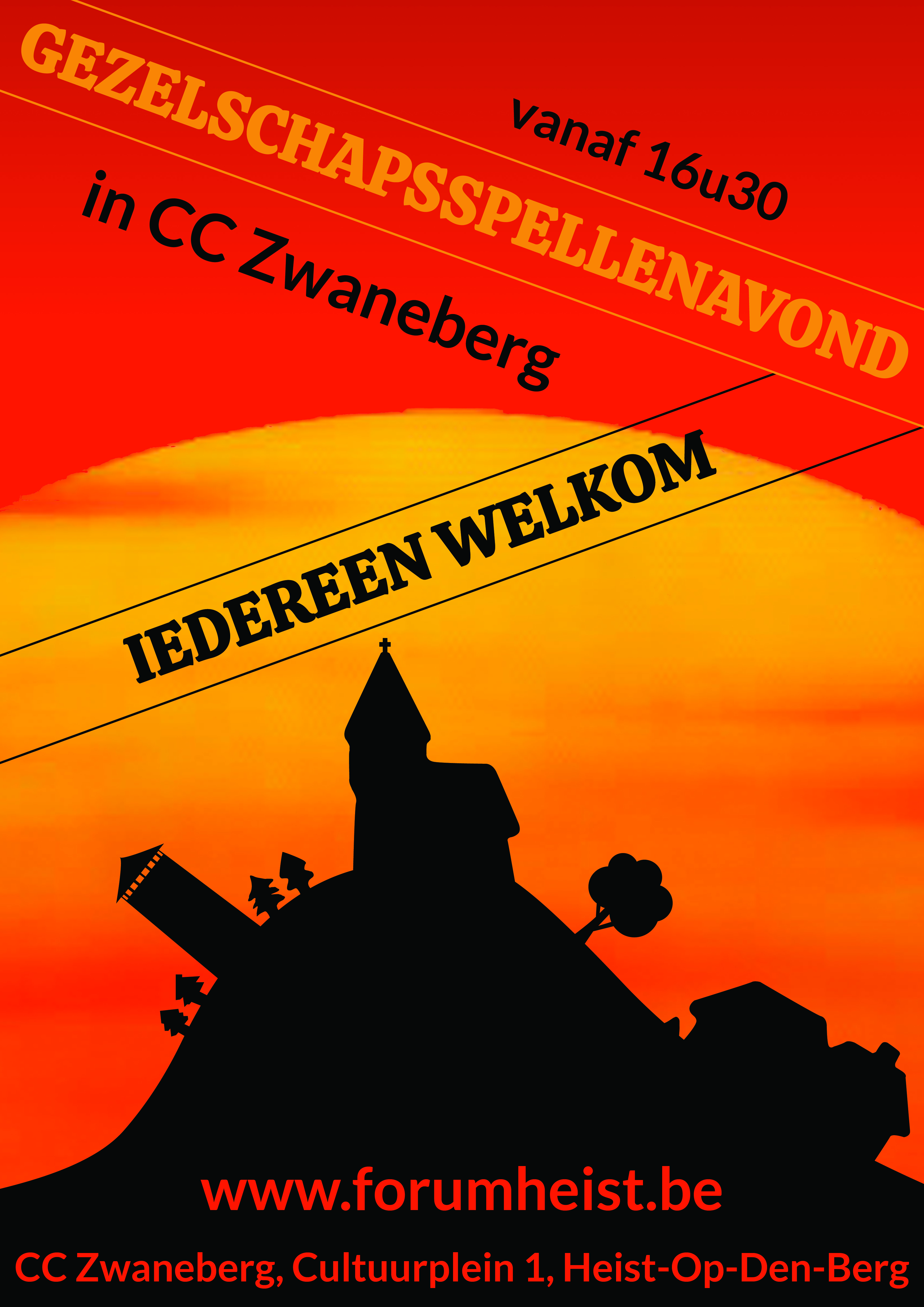 Affiche Spelavond Forum Heist