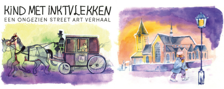 Kind met inktvlekken