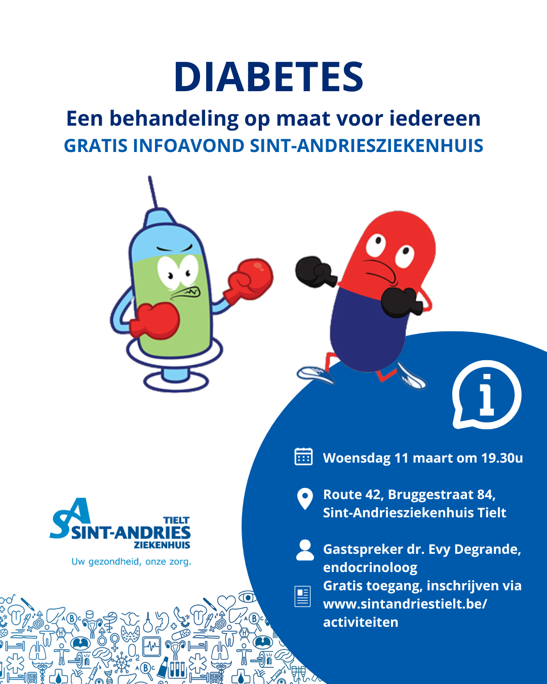 Infoavond diabetes 11 maart Tielt