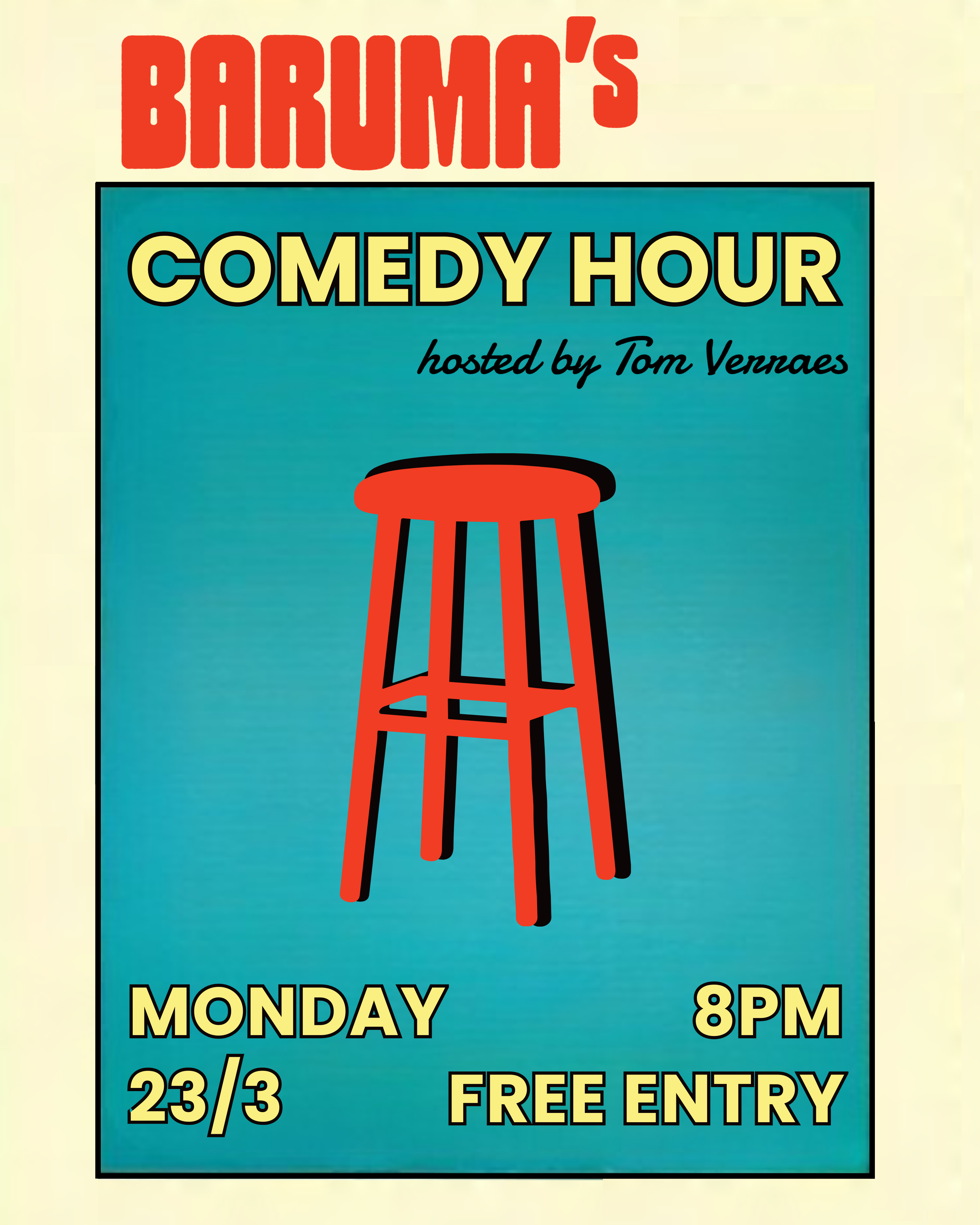 Baruma's Comedy Hour - hosted by Tom Verraes