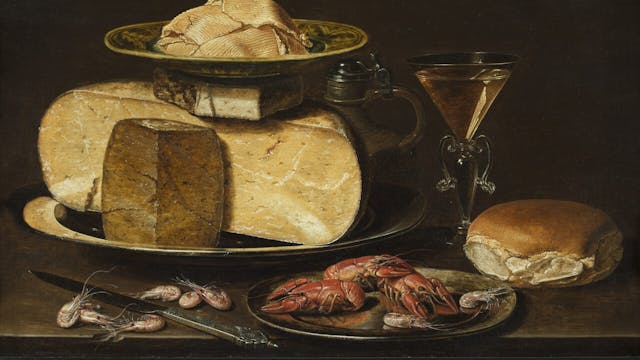 Clara Peeters, 'Stilleven met kazen en rivierkreeften', ca. 1615. Privécollectie