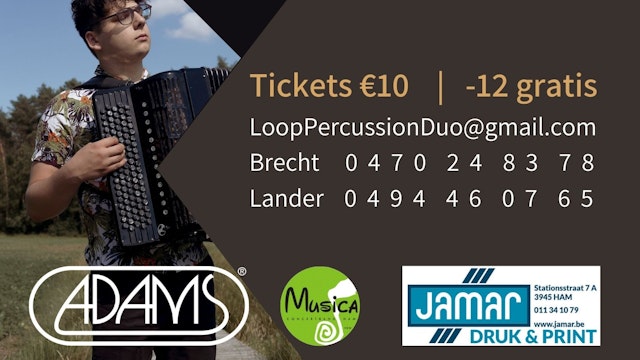 Affiche Loop Percussion Duo 1 april