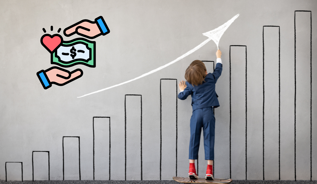 kind tekent curve op de muur