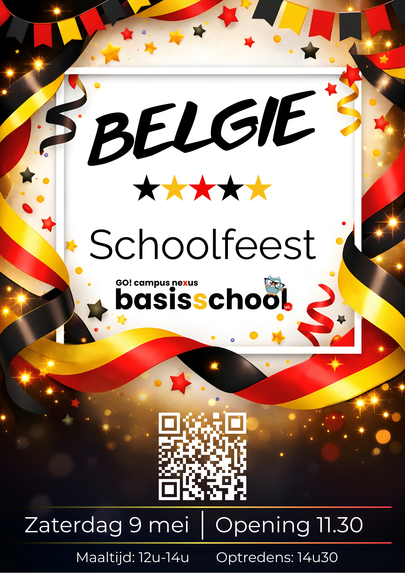 Schoolfeest op 9 mei 2026 met als thema België