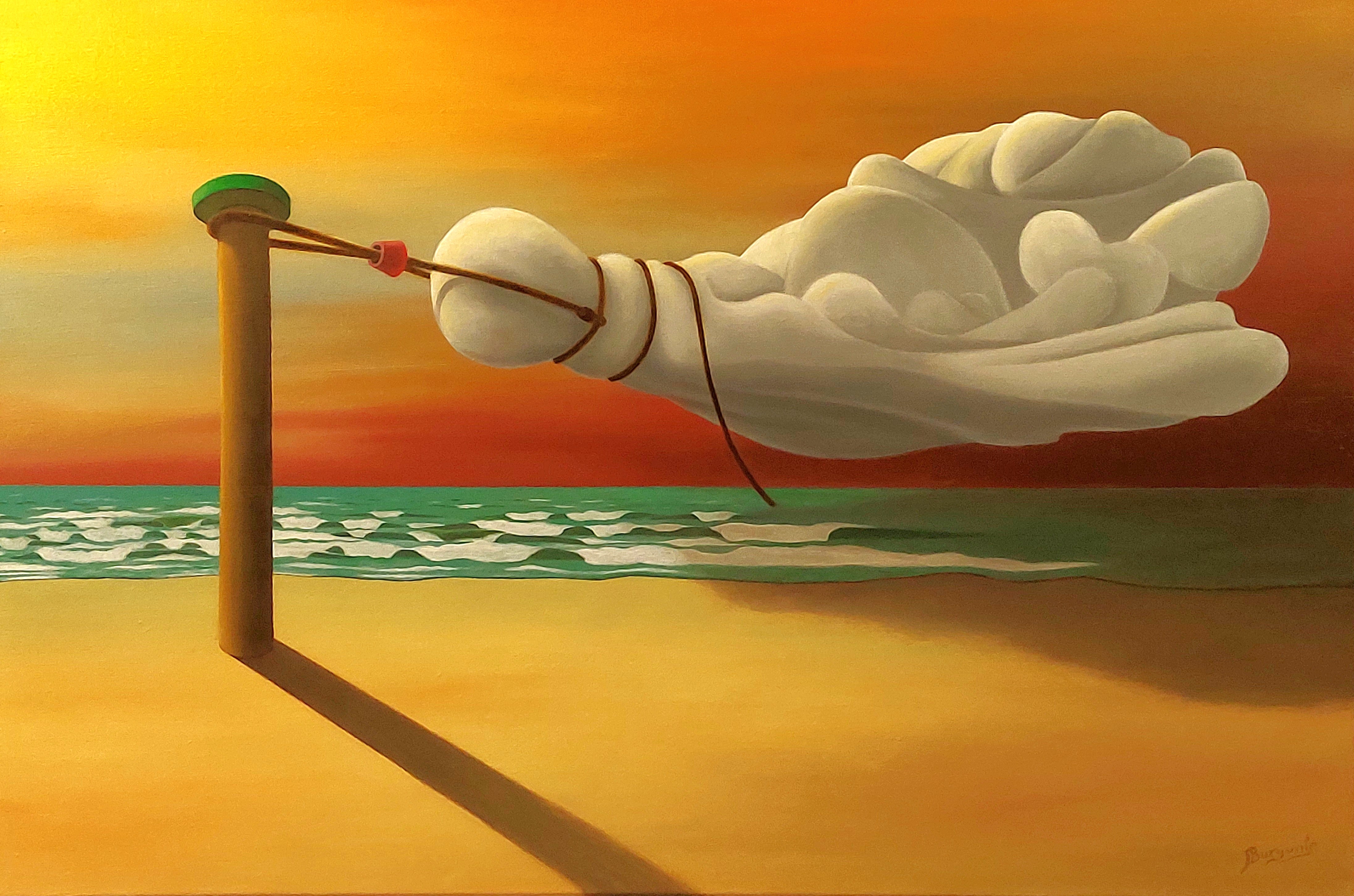 9 Beaufort - olieverf op 3-D doek, afm. 90x60x4