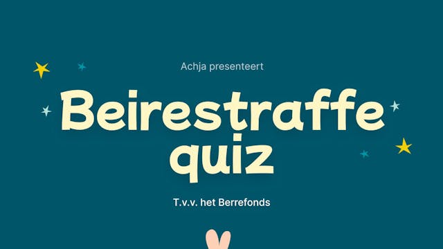 Affiche Beirestraffe Quiz
