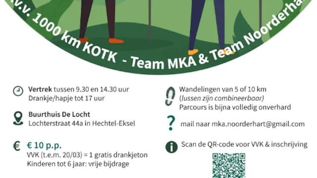 Wandeltocht voor Kom Op Tegen Kanker