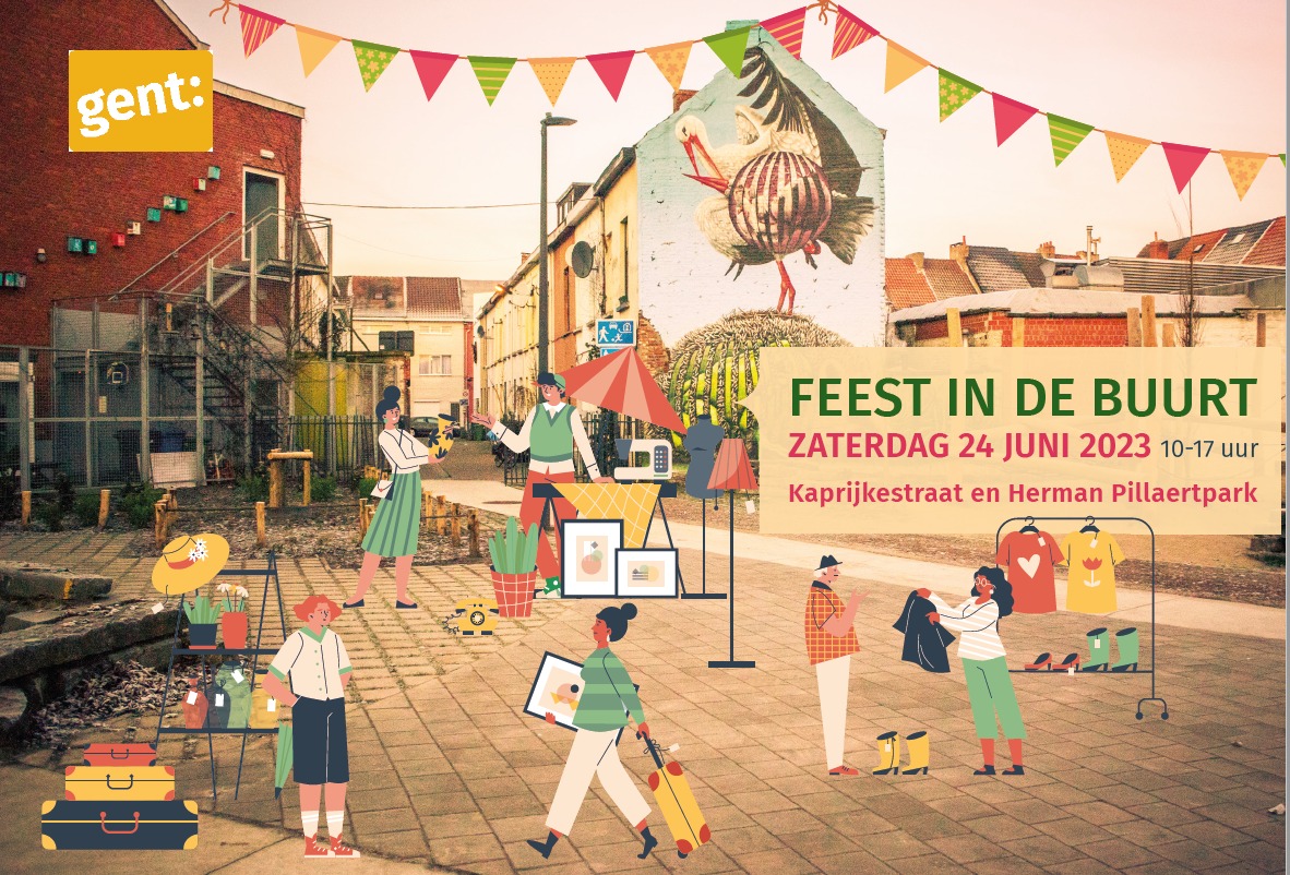 Buurtfeest met rommelmarkt