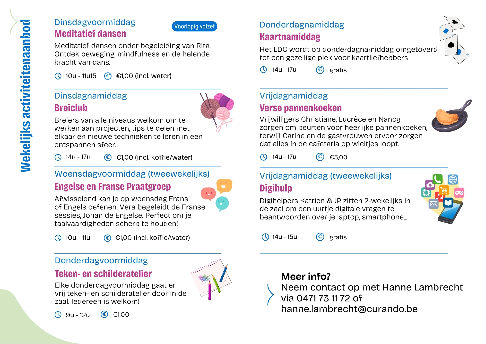 wekelijks activiteitenaanbod ldc