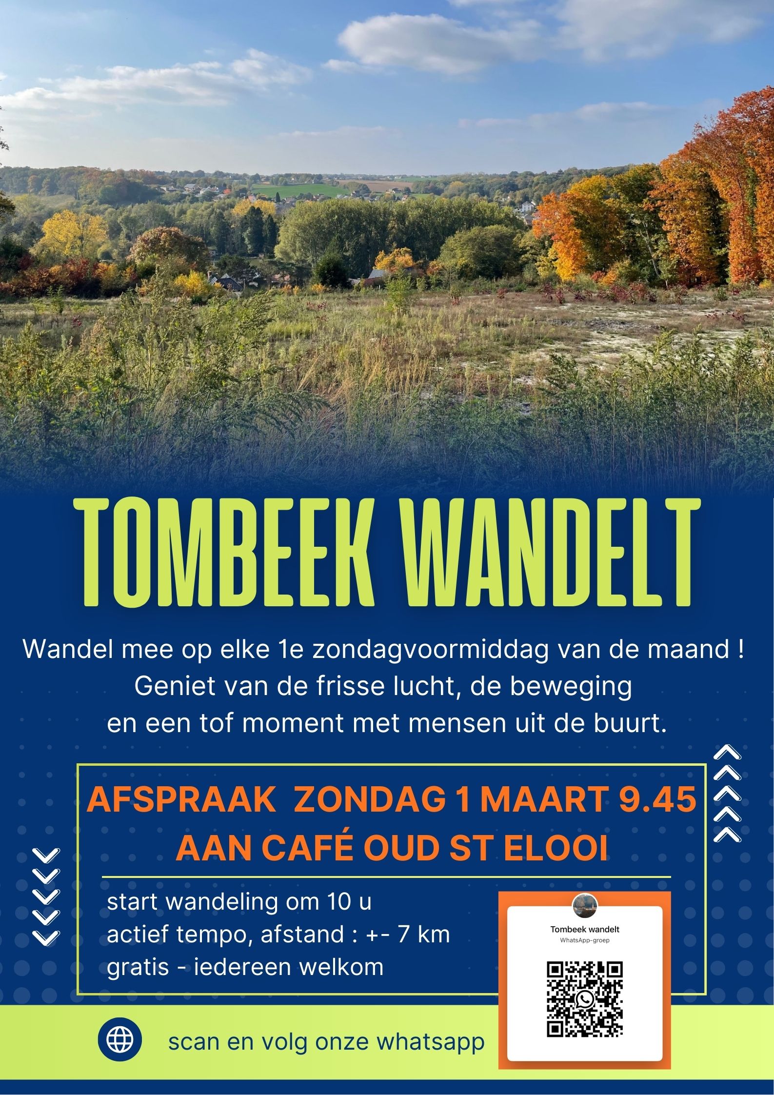 Tombeek wandelt 1 maart 2026 10 u