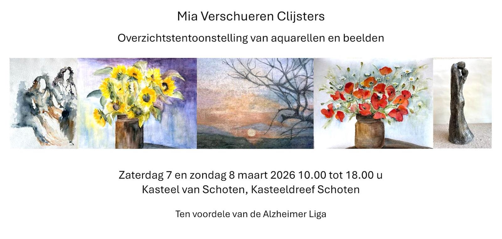 Mia Verschueren-Clijsters uitnodiging tentoonstelling
