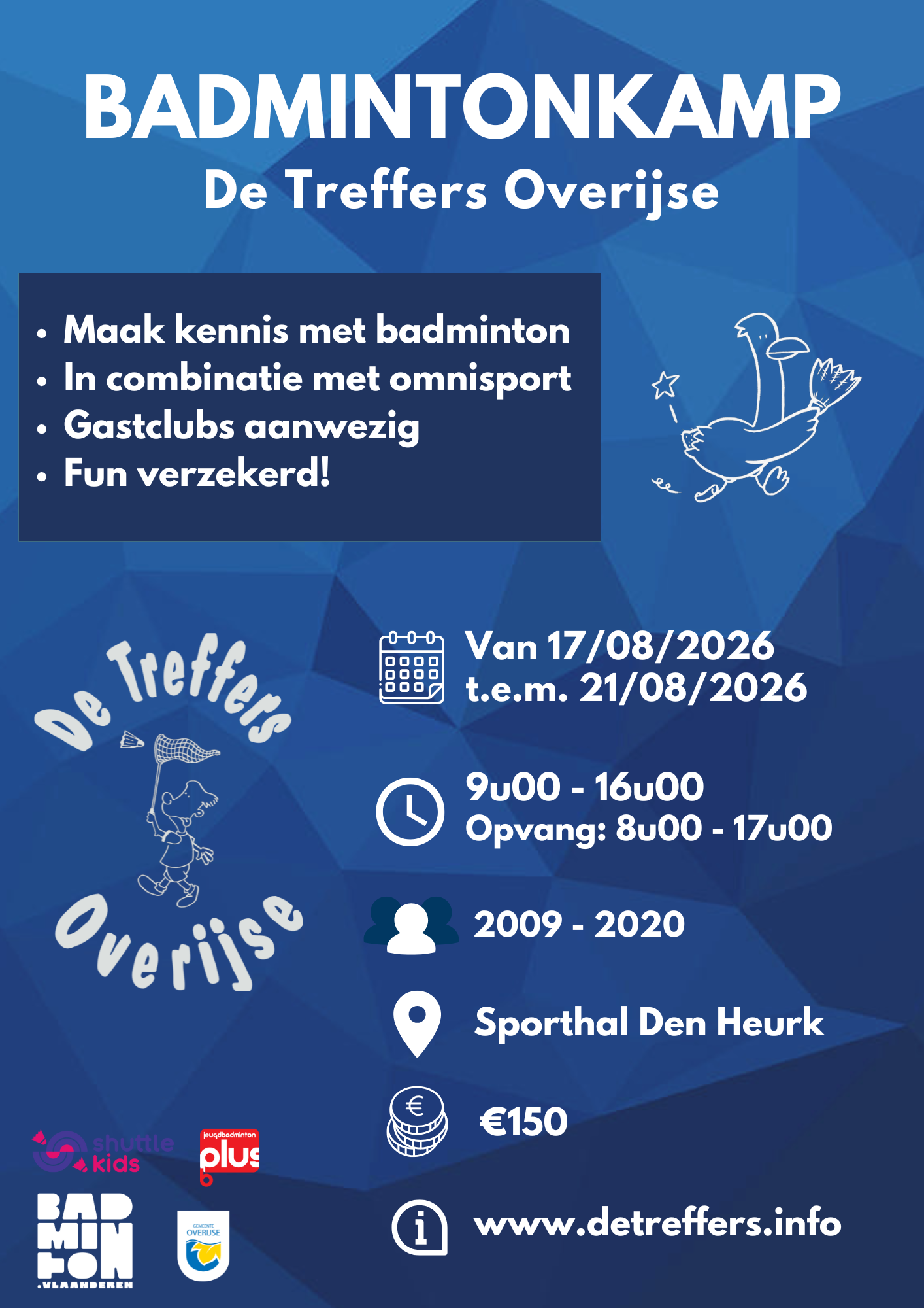 Badmintonkamp De Treffers 2026 (flyer)