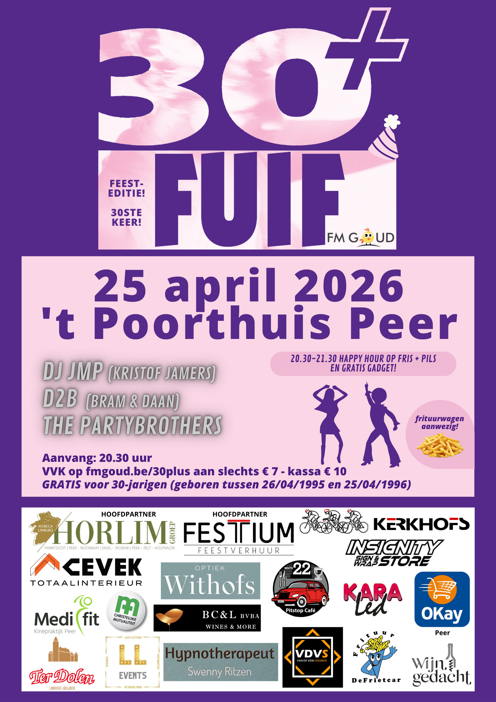 Affiche dé 30+ fuif 2026