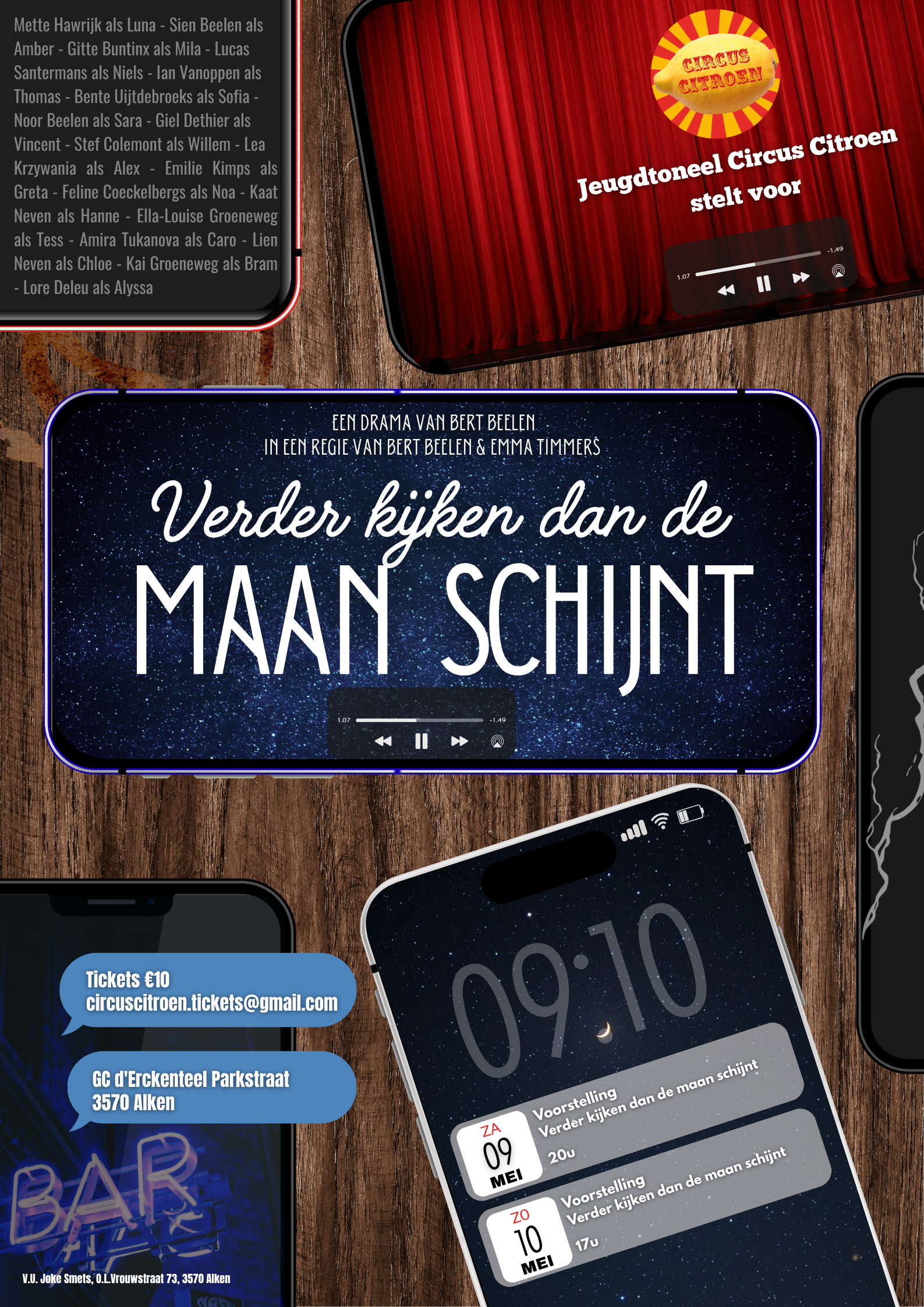 Affiche Verder kijken dan de maan schijnt