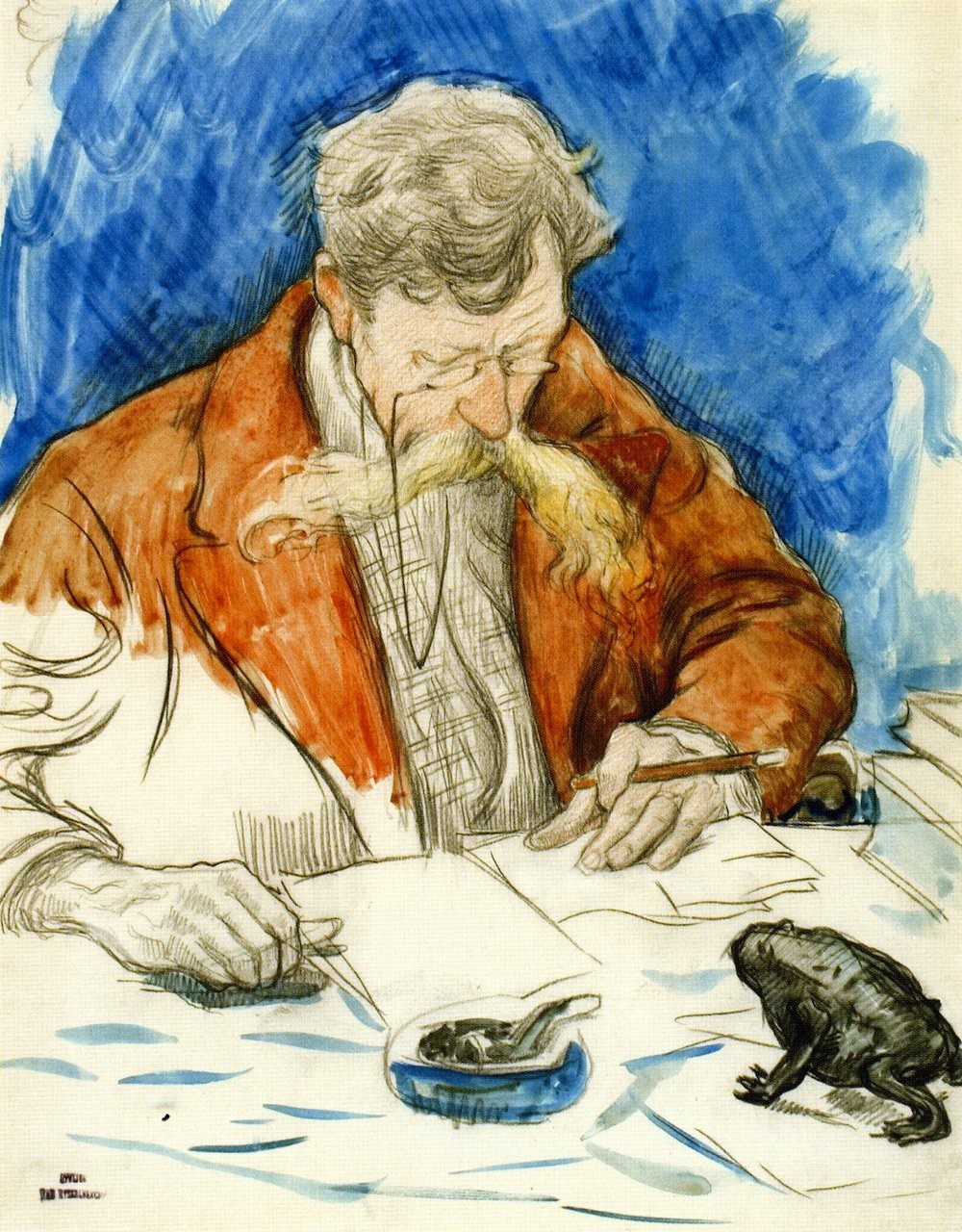 Théo Van Rysselberghe, portret Emile Verhaeren, 1896