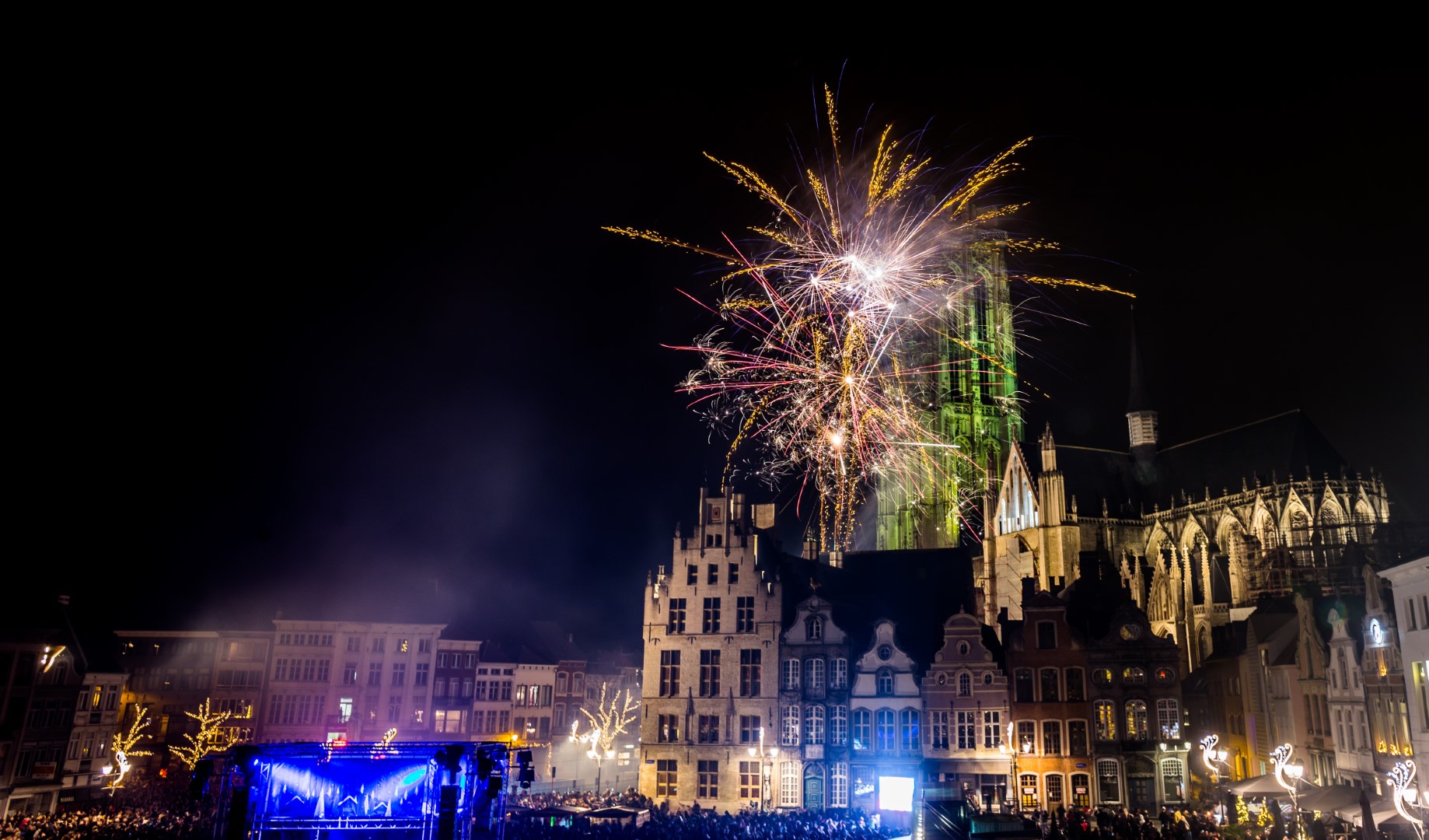 Vuurwerk op Grote Markt
