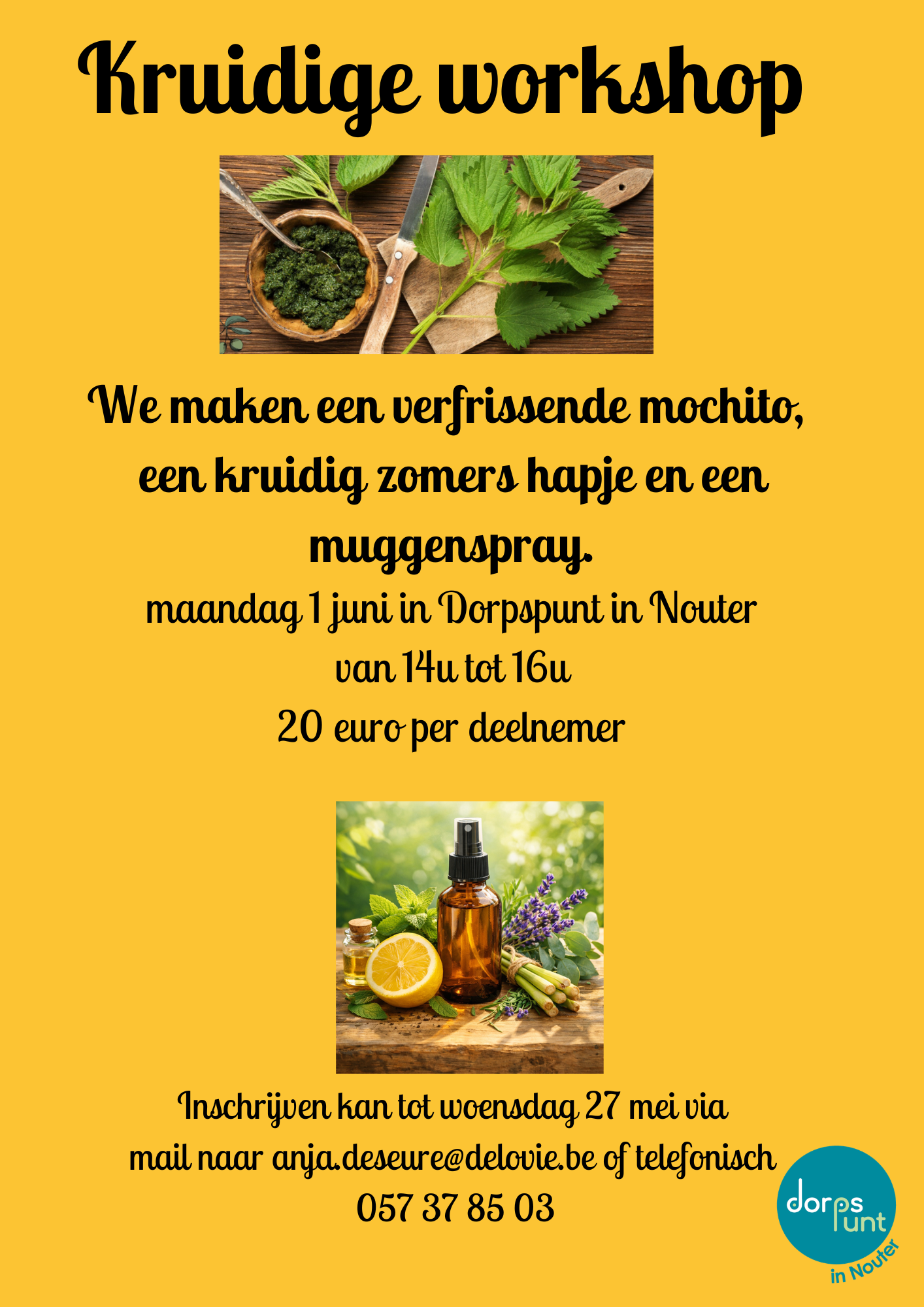 Flyer kruidige workshop