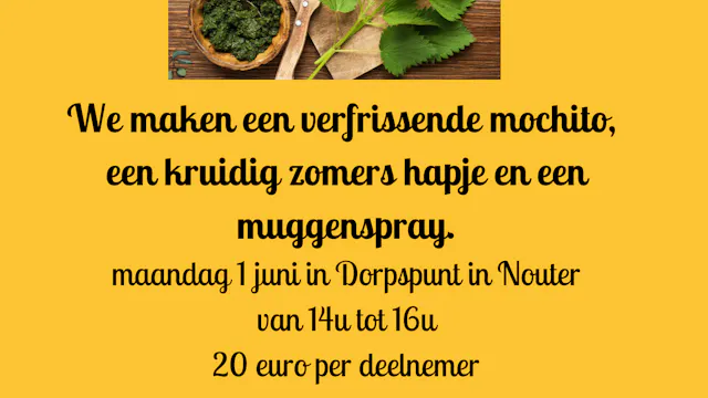 Flyer kruidige workshop