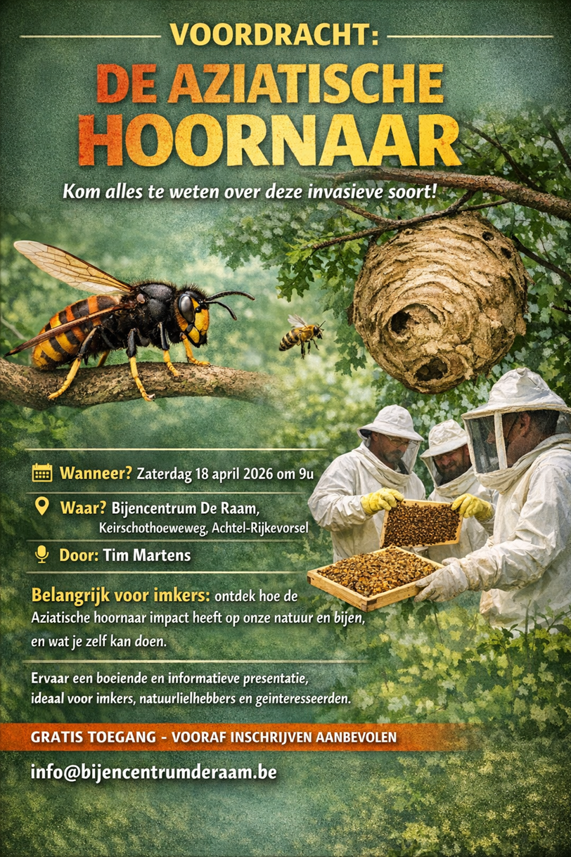 affiche voordracht aziatische hoornaar