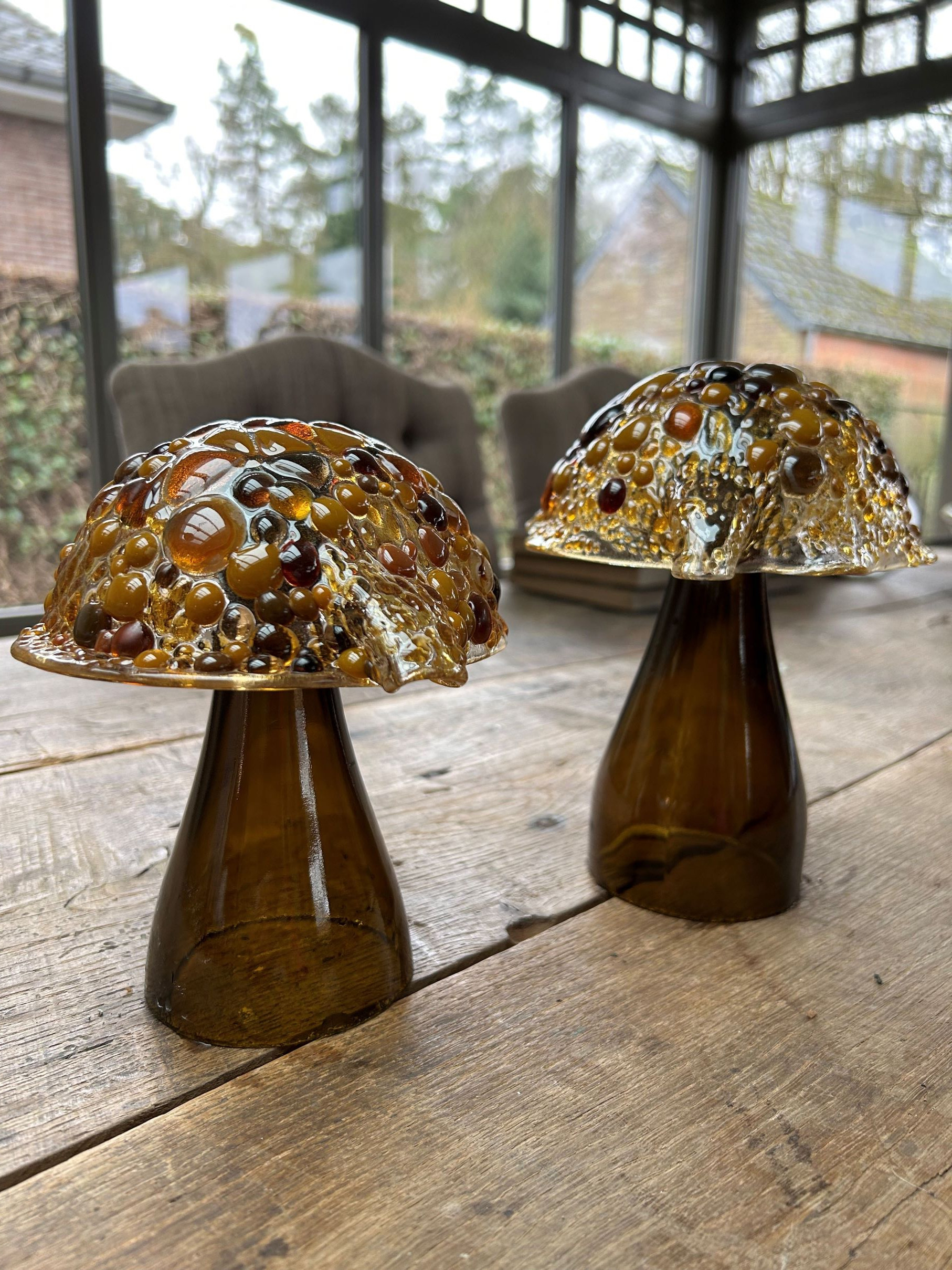 Glaskunst Workshop Paddenstoel 2 Bruine Hoedjes