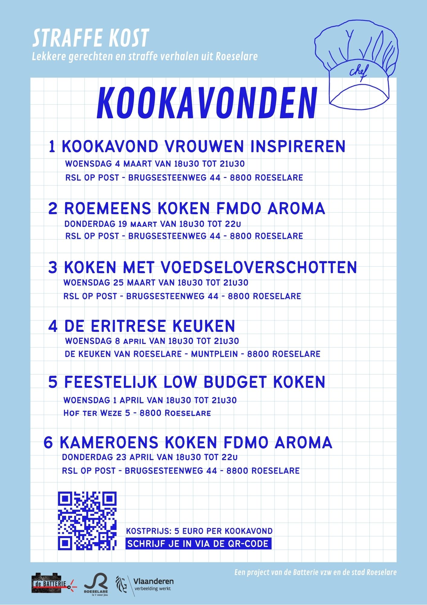 Flyer kookavonden straffe kost
